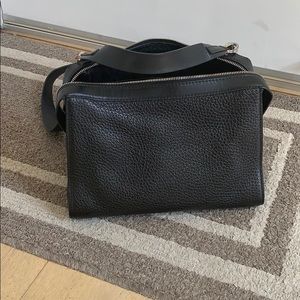 Michael Kors black leather shoulder crossbody